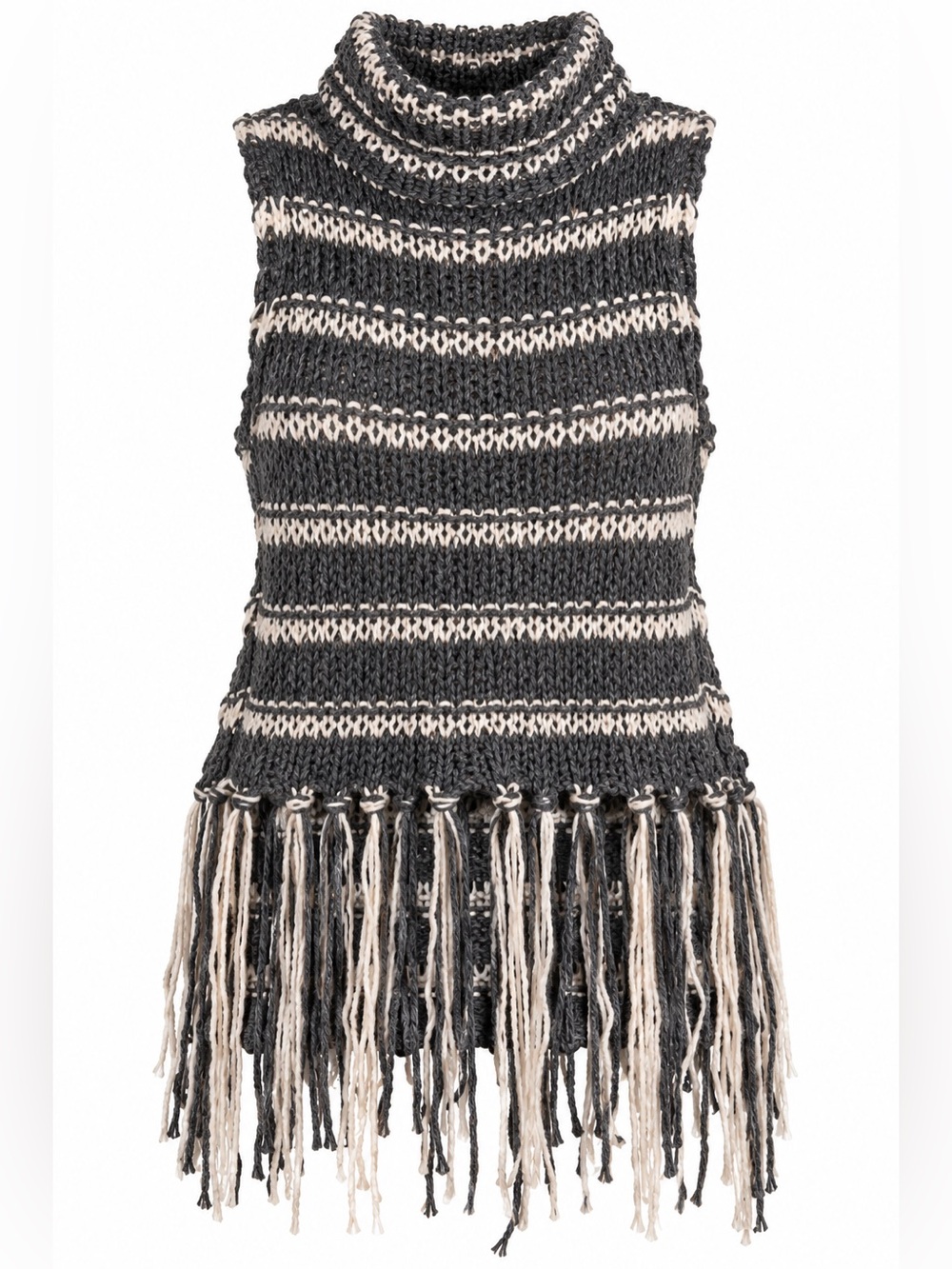 Free People Folksong Fringe Knit Sweater | Boho Festival Cottage Western Rodeo